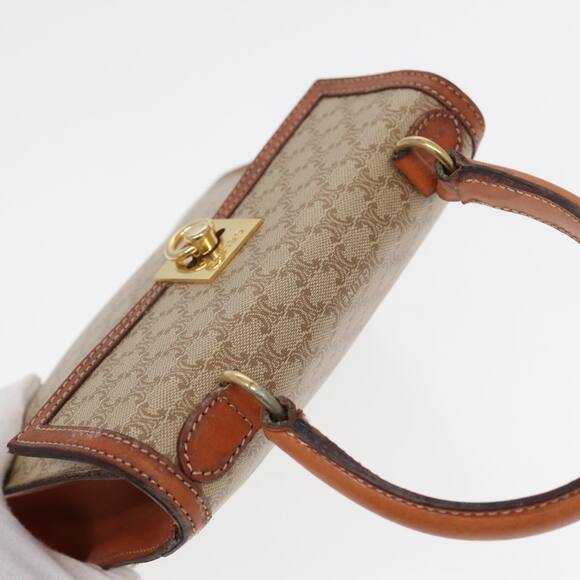 CELINE Macadam Canvas Hand Bag Beige - Picture 6 of 12